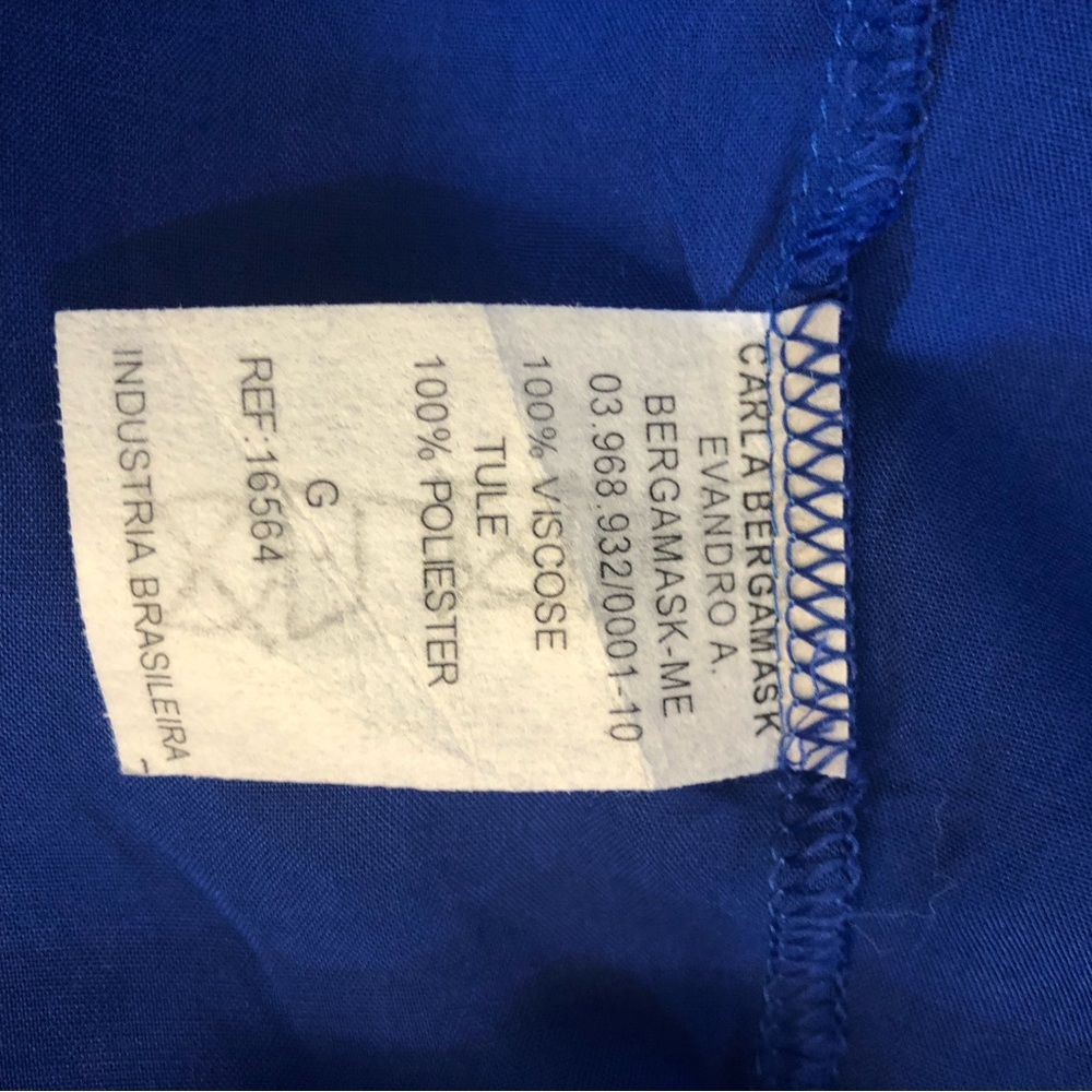 Blue Viscose Polyester Blouse - image 5